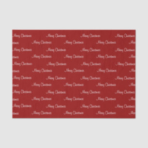 Papel De Seda Feliz Natal em Vermelho
