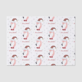 Papel De Seda Feliz Natal Flamingo Papais noeis Natal Moderno