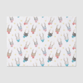 Papel De Seda "Feliz Natal" Gatos Feriados Em Padrões De Banho