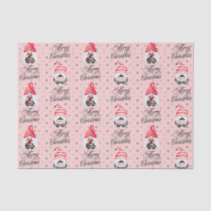Papel De Seda Feliz Natal Gnomos E Tecidos