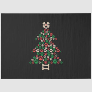 Papel De Seda Feliz Natal Imprime Árvore de Natal de Cachorro