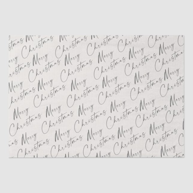 Papel De Seda Feliz Natal Manuscrito em Letra Simples (Frente )