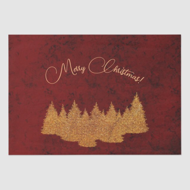 Papel De Seda Feliz Natal - minimalista - ouros (Frente )