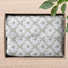 Papel De Seda Feliz Natal Mistletoe Natal Greenery Floral