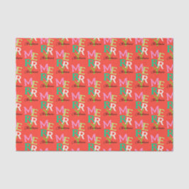 Papel De Seda Feliz Natal Moderno Brilhante Feriado