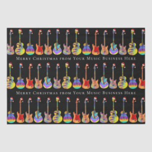Papel De Seda Feliz Natal Negócios Personalizados de Música Guit