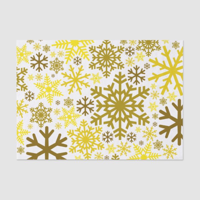 Papel De Seda Feliz Natal Padrão de Floco de Neve de inverno (Frente )