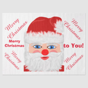Papel De Seda Feliz Natal Papai Noel Saudação