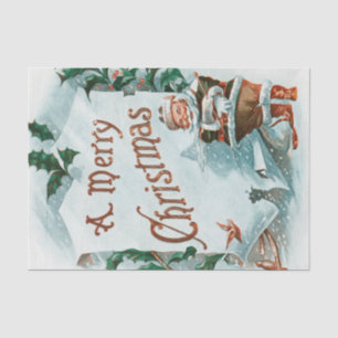Papel De Seda Feliz Natal Papais noeis Legal Saudação