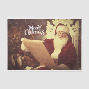 Papel De Seda Feliz Natal Papais noeis Vintage
