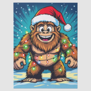 Papel De Seda Feliz Natal Pé Grande Sasquatch