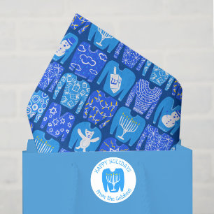 Papel De Seda Feliz Natal Ugly Hannukah Sweater Gift
