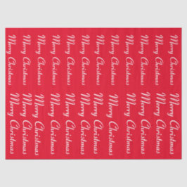 Papel De Seda Feliz Natal Vermelho