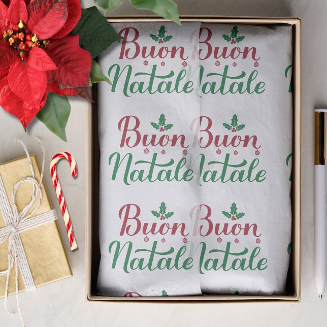 Papel De Seda Feliz Natal Vermelho e Verde Natal  (Criador carregado)