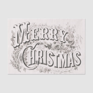 Papel De Seda Feliz Natal, Vintage Currier & Ives (reprod)
