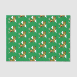 Papel De Seda Feliz Natal Voando Rudolph Red Nosed Reindeer