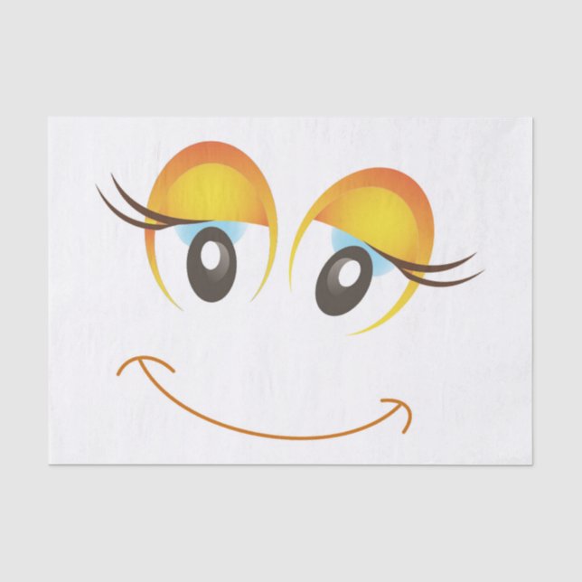 PAPEL DE SEDA FELIZ ROSTO DE GAROTA (Frente )