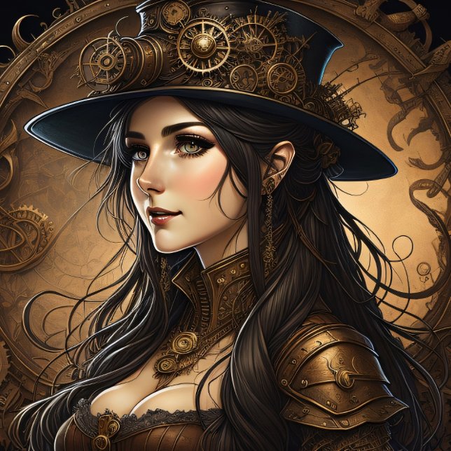 Papel De Seda Feminine steampunk woman v11 tissue paper Decoupag (Criador carregado)