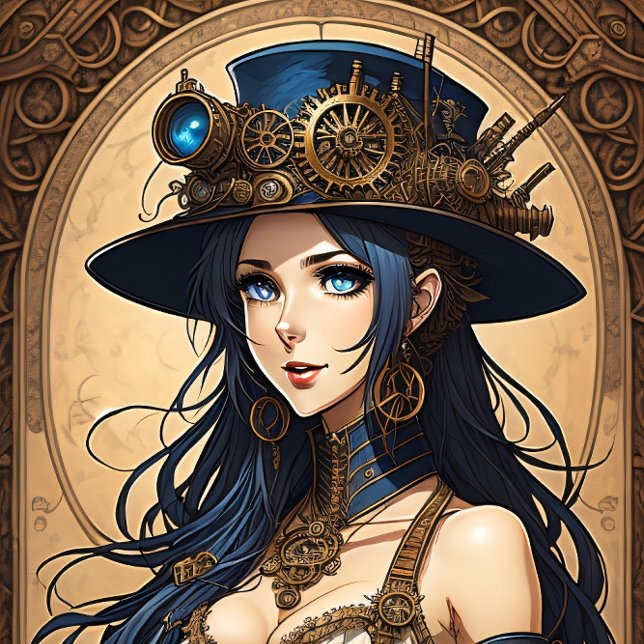 Papel De Seda Feminine steampunk woman v13 tissue paper Decoupag (Criador carregado)