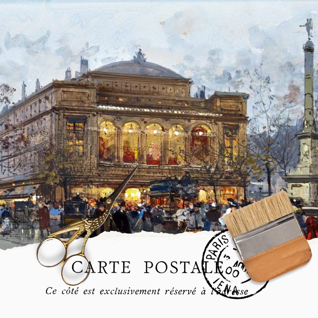 Papel de Seda Feminino Vintage Paris (Criador carregado)