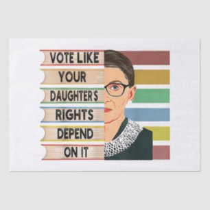 Papel De Seda Feminista Ruth Bader Ginsburg RBG - Garota de cita