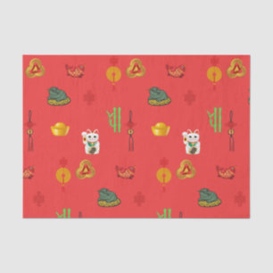 Papel De Seda Fengshui Boa Sorte, Money e Símbolos de Abundância