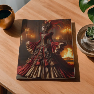 Papel De Seda Fênix Fire Queen Steampunk Victorunk Industrial