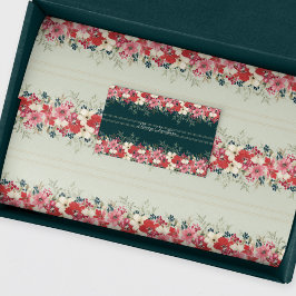 Papel De Seda Feriado botânico tradicional de tapeçaria de natal