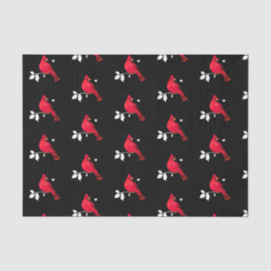 Papel De Seda Feriado Branco Vermelho Negra Vermelho de Pássaro 