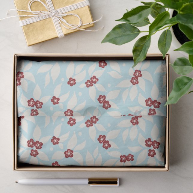 Papel De Seda Feriado da Pereira - Flor de pera - Vermelho Cranb (Presente)