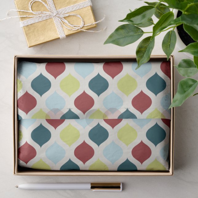 Papel De Seda Feriado da Pereira - Ogee Harlequin (Presente)