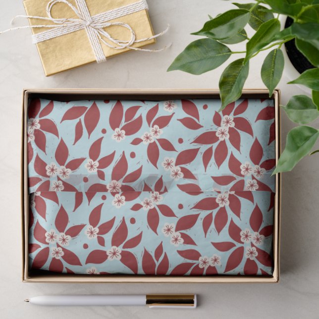 Papel De Seda Feriado da Pereira - Vermelho Cranberry (Presente)
