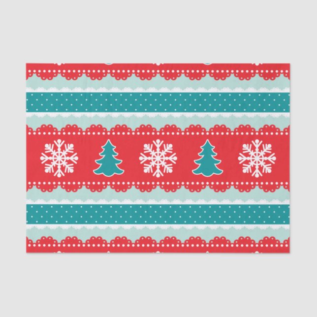 Papel De Seda Feriado De Natal Bonito Em Casa Vermelha (Frente )