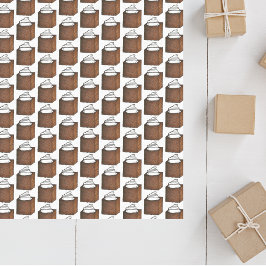 Papel De Seda Feriado de Natal com fatia de bolo de pão de gengi