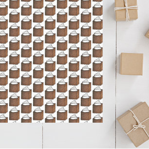 Papel De Seda Feriado de Natal com fatia de bolo de pão de gengi