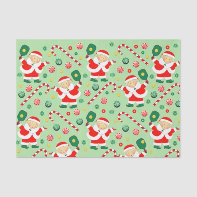 Papel De Seda Feriado de Natal Creative Pickleball (Frente )