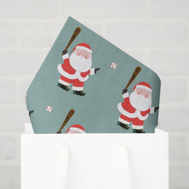 Papel De Seda Feriado de Natal de Beisebol (Sacola de presentes)