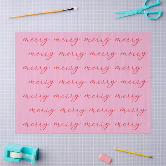 Papel De Seda Feriado de Natal Elegante da Feliz Moderna (Arte )