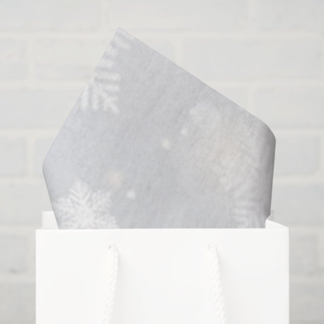 Papel De Seda Feriado de neve com aquarelas (Sacola de presentes)