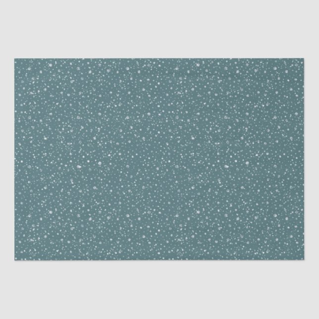 Papel De Seda Feriado de Neve Elegante Moderno (Frente )