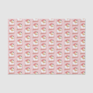 Papel De Seda Feriado de Papais noeis cor-de-rosa de Natal festi