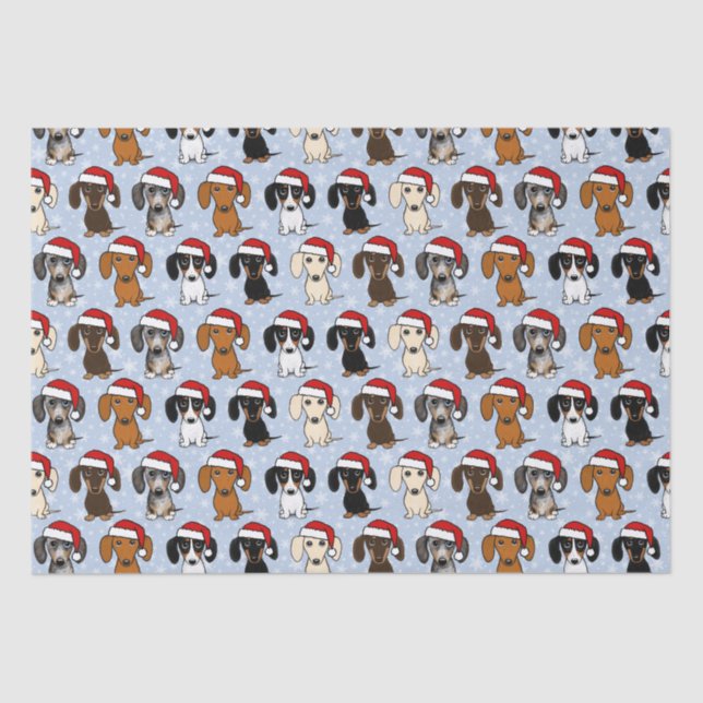 Papel De Seda Feriado de Papais noeis de Cachorro de Sabão de Na (Frente )