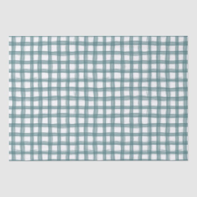 Papel De Seda Feriado de Xadrez Clássico Elegante (Frente )