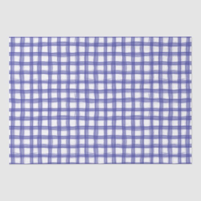 Papel De Seda Feriado de Xadrez Clássico Elegante (Frente )