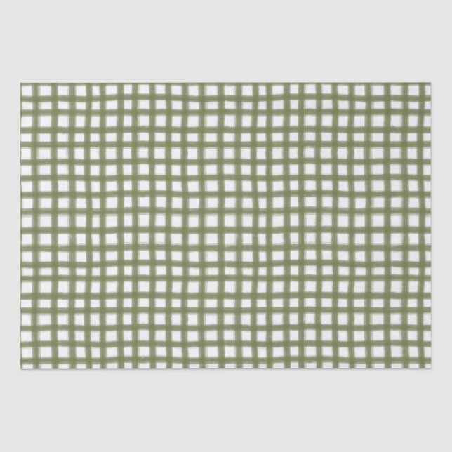 Papel De Seda Feriado de Xadrez Clássico Elegante (Frente )