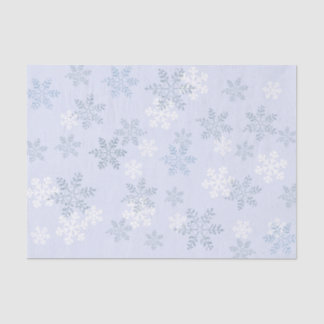 Papel De Seda Feriado em Floco de Neve Azul Sky Vintage