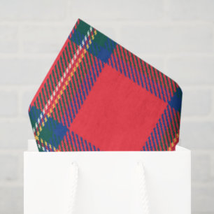 Papel De Seda Feriado Festivo Fresco da Xadrez Vermelha Tartan