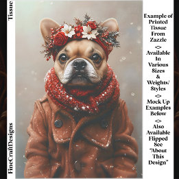 Papel De Seda Feriado Frenchie, Tiaro Floral EE1L Decoupage