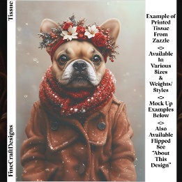 Papel De Seda Feriado Frenchie, Tiaro Floral EE1R Decoupage