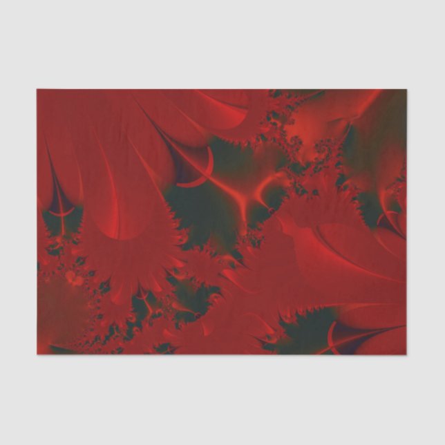 Papel De Seda Feriado Vermelho Abstrato (Frente )